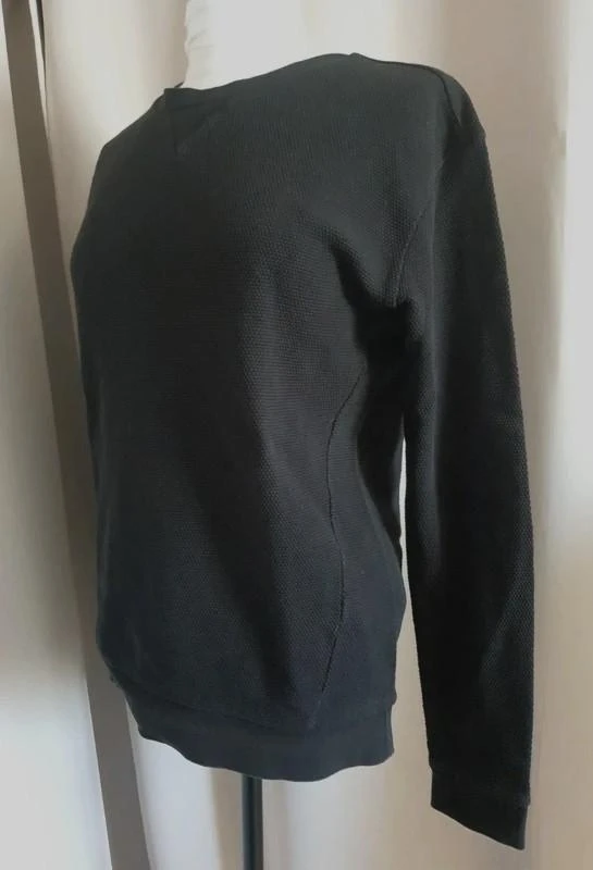 Suéter Zara homem preto texturizado gola redonda 38 – photo 6
